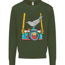 Camera With a Bird Photographer Photography Mens Sweatshirt Jumper Forest Green