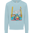 Camera With a Bird Photographer Photography Mens Sweatshirt Jumper Light Blue