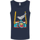 Camera With a Bird Photographer Photography Mens Vest Tank Top Navy Blue
