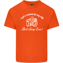 Camera for My Wife Photography Photographer Mens Cotton T-Shirt Tee Top Orange