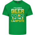Camping Funny Alcohol Beer Campsite Mens Cotton T-Shirt Tee Top Irish Green