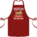 Camping Weekend Forecast Funny Alcohol Beer Cotton Apron 100% Organic Maroon