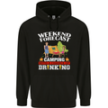 Camping Weekend Forecast Funny Alcohol Beer Mens 80% Cotton Hoodie Black