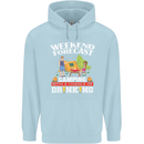 Camping Weekend Forecast Funny Alcohol Beer Mens 80% Cotton Hoodie Light Blue