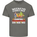 Camping Weekend Forecast Funny Alcohol Beer Mens Cotton T-Shirt Tee Top Charcoal