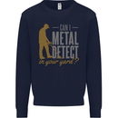 Can I Metal Detect Funny Detecting Detector Kids Sweatshirt Jumper Navy Blue
