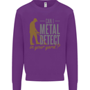 Can I Metal Detect Funny Detecting Detector Kids Sweatshirt Jumper Purple