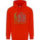 Can I Metal Detect Funny Detecting Detector Mens 80% Cotton Hoodie Bright Red