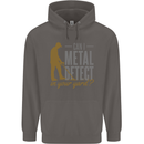 Can I Metal Detect Funny Detecting Detector Mens 80% Cotton Hoodie Charcoal