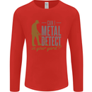Can I Metal Detect Funny Detecting Detector Mens Long Sleeve T-Shirt Red