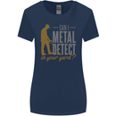 Can I Metal Detect Funny Detecting Detector Womens Wider Cut T-Shirt Navy Blue