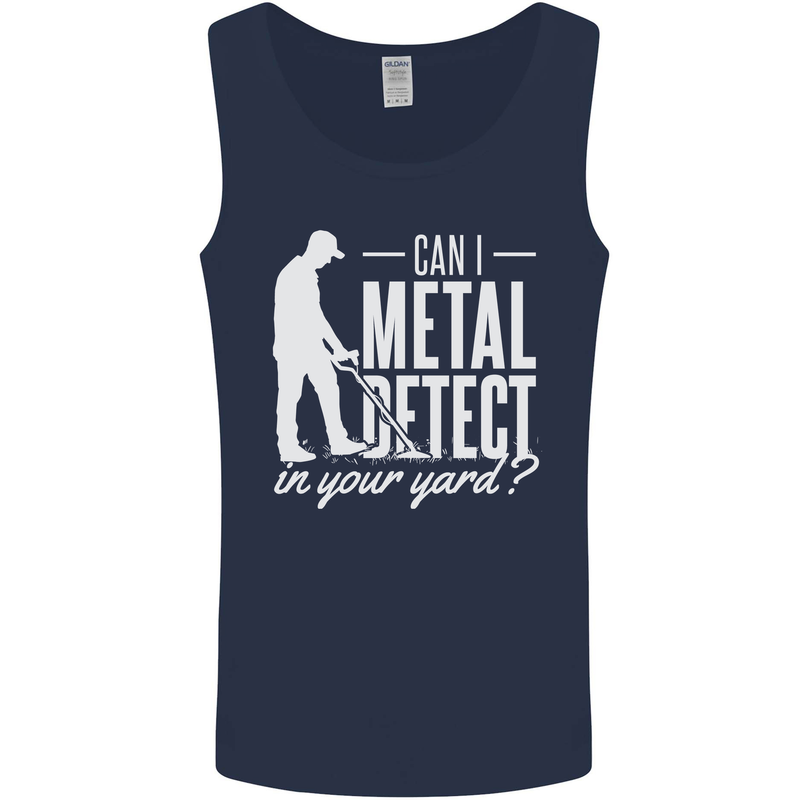 Can I Metal Detect In Your Yard Detecting Mens Vest Tank Top Navy Blue