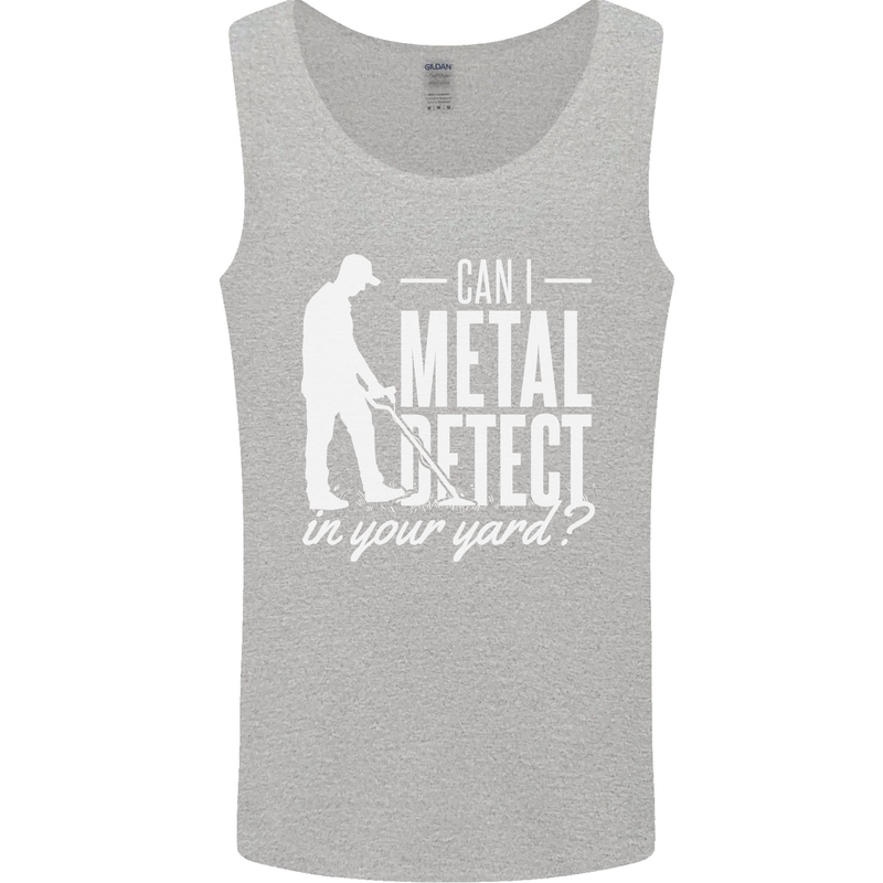 Can I Metal Detect In Your Yard Detecting Mens Vest Tank Top Sports Grey