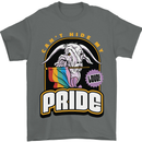 Can't Hide My Pride LGBT Gay Awareness Mens T-Shirt Cotton Gildan Charcoal