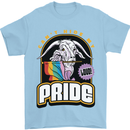 Can't Hide My Pride LGBT Gay Awareness Mens T-Shirt Cotton Gildan Light Blue