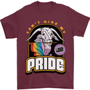 Can't Hide My Pride LGBT Gay Awareness Mens T-Shirt Cotton Gildan Maroon