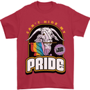 Can't Hide My Pride LGBT Gay Awareness Mens T-Shirt Cotton Gildan Red