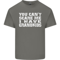 Can't Scare Me Grandkids Grandparent's Day Mens Cotton T-Shirt Tee Top Charcoal