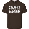 Can't Scare Me Grandkids Grandparent's Day Mens Cotton T-Shirt Tee Top Dark Chocolate