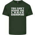 Can't Scare Me Grandkids Grandparent's Day Mens Cotton T-Shirt Tee Top Forest Green