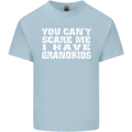 Can't Scare Me Grandkids Grandparent's Day Mens Cotton T-Shirt Tee Top Light Blue