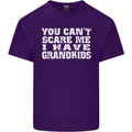 Can't Scare Me Grandkids Grandparent's Day Mens Cotton T-Shirt Tee Top Purple