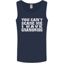 Can't Scare Me Grandkids Grandparent's Day Mens Vest Tank Top Navy Blue