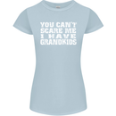 Can't Scare Me Grandkids Grandparent's Day Womens Petite Cut T-Shirt Light Blue