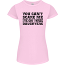 Can't Scare Me Three Daughters Father's Day Womens Petite Cut T-Shirt Light Pink