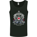 Canadian Biker Attitude Motorbike Canada Mens Vest Tank Top Black