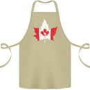 Canadian Maple Leaf Flag Canada Beaver Cotton Apron 100% Organic Khaki
