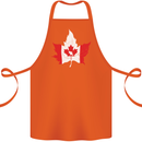 Canadian Maple Leaf Flag Canada Beaver Cotton Apron 100% Organic Orange