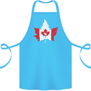 Canadian Maple Leaf Flag Canada Beaver Cotton Apron 100% Organic Turquoise