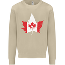 Canadian Maple Leaf Flag Canada Beaver Mens Sweatshirt Jumper Sand