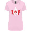 Canadian Maple Leaf Flag Canada Beaver Womens Wider Cut T-Shirt Light Pink