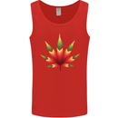 Cannabis Leaf Weed Drugs Marijuana Weed Mens Vest Tank Top Red