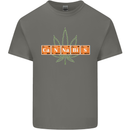 Cannabis Periodic Table Chemistry Weed Mens Cotton T-Shirt Tee Top Charcoal
