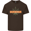 Cannabis Periodic Table Chemistry Weed Mens Cotton T-Shirt Tee Top Dark Chocolate