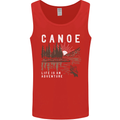 Canoe Adventure Canoeing Kayak Kayaking Mens Vest Tank Top Red