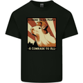 Capybara Comrade Mens Cotton T-Shirt Tee Top Black