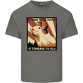 Capybara Comrade Mens Cotton T-Shirt Tee Top Charcoal
