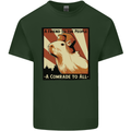 Capybara Comrade Mens Cotton T-Shirt Tee Top Forest Green