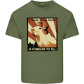 Capybara Comrade Mens Cotton T-Shirt Tee Top Military Green