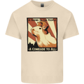 Capybara Comrade Mens Cotton T-Shirt Tee Top Natural