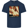 Capybara Comrade Mens Cotton T-Shirt Tee Top Navy Blue