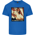 Capybara Comrade Mens Cotton T-Shirt Tee Top Royal Blue