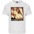Capybara Comrade Mens Cotton T-Shirt Tee Top White