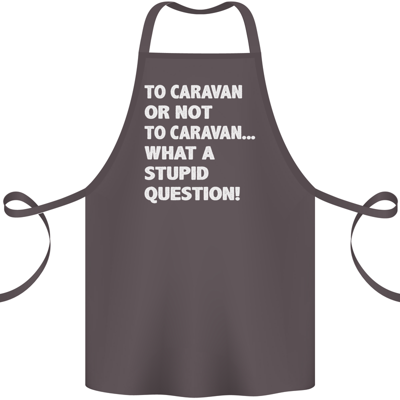 Caranan or Not to? What a Stupid Question Cotton Apron 100% Organic Dark Grey