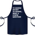 Caranan or Not to? What a Stupid Question Cotton Apron 100% Organic Navy Blue