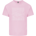 Carp Lines Fishing Fisherman Fish Angling Kids T-Shirt Childrens Light Pink